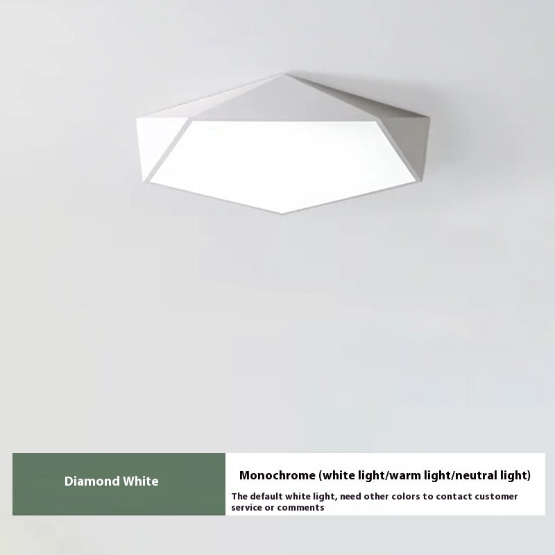 Color Macaron Ceiling Lamp Creative Geometric Room Lamp