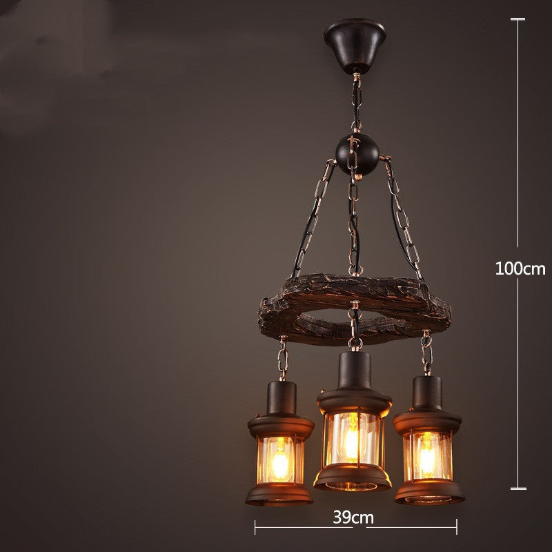 Bar American Chandelier Retro Chandelier Creative Lamp