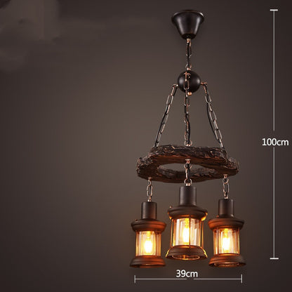 Bar American Chandelier Retro Chandelier Creative Lamp