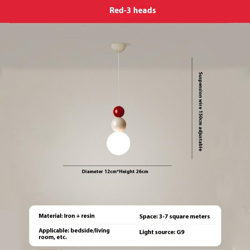 Cream Style Full Spectrum Bedroom Bedside Chandelier