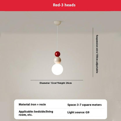 Cream Style Full Spectrum Bedroom Bedside Chandelier