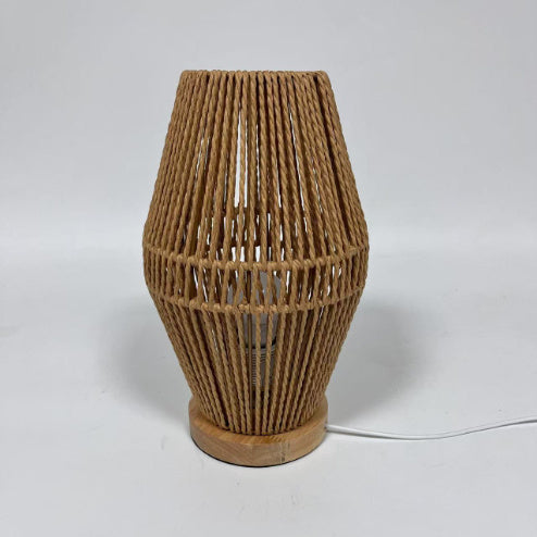 Bohemian Style Bedside Decorative Woven Creative Desktop Decoration Mushroom Table Lamp