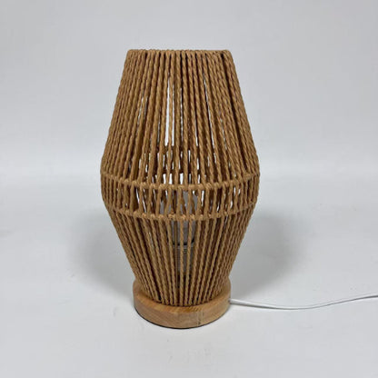 Bohemian Style Bedside Decorative Woven Creative Desktop Decoration Mushroom Table Lamp