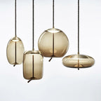 Modern Glass Pendant Chandelier with LED Light