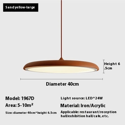 Dining Room Chandelier Macaron Flying Saucer Artistic Lamp