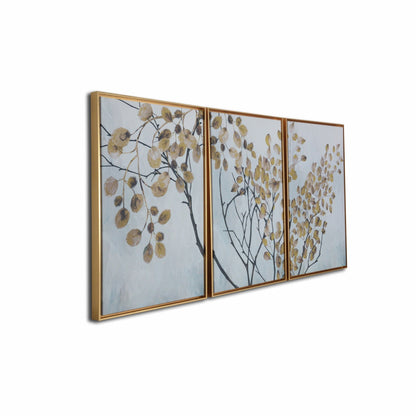 Asian Tree Branches Framed Canvas Wall Art Floater Frame Graphic Art