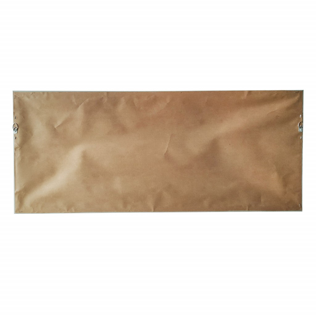 Bold Blue Palms Framed Canvas Wall Art Floater Frame Graphic Art Wall