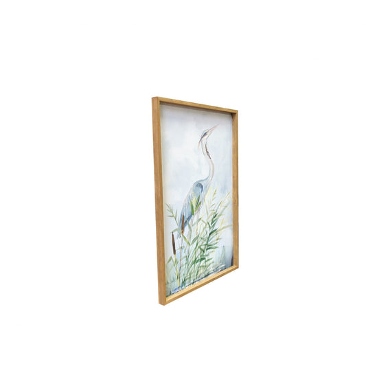 Stunning Heron Wooden Framed Canvas Wall Art Picture Frame Graphic Art