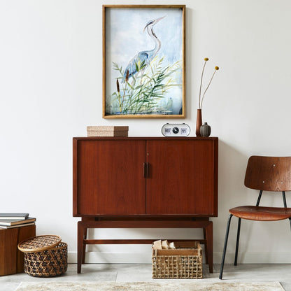 Stunning Heron Wooden Framed Canvas Wall Art Picture Frame Graphic Art