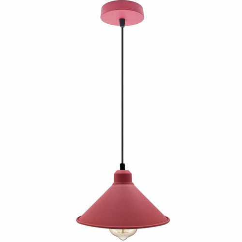 Modern Industrial Cone Shade Pendant Light E27 Adjustable Hanging Lamp