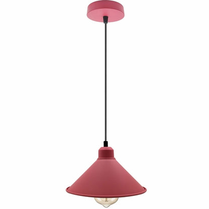 Modern Industrial Cone Shade Pendant Light E27 Adjustable Hanging Lamp