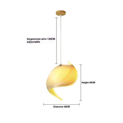 Creative Living Room Pendant Lamp Restaurant Wood Woven Pendant Lamp