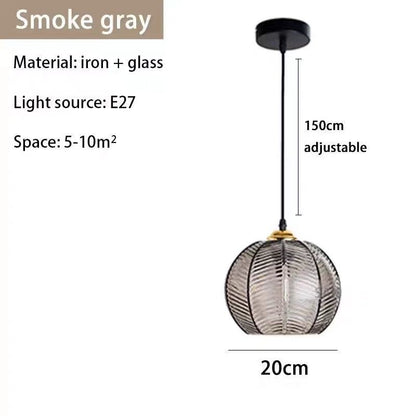 Creative Bedroom Light Leaf Pattern Glass Chandelier