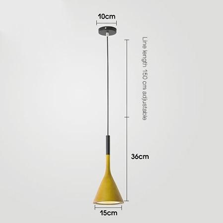 Minimalist Iron & Aluminum Single Head Pendant Light