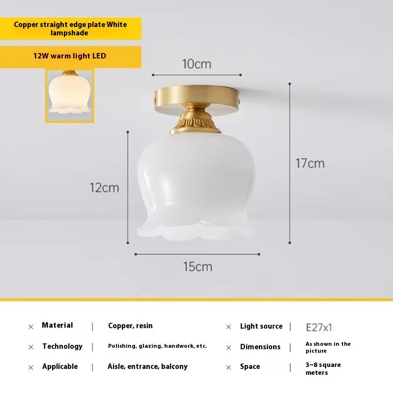 Nordic Minimalist Bedroom Balcony Ceiling Lamp