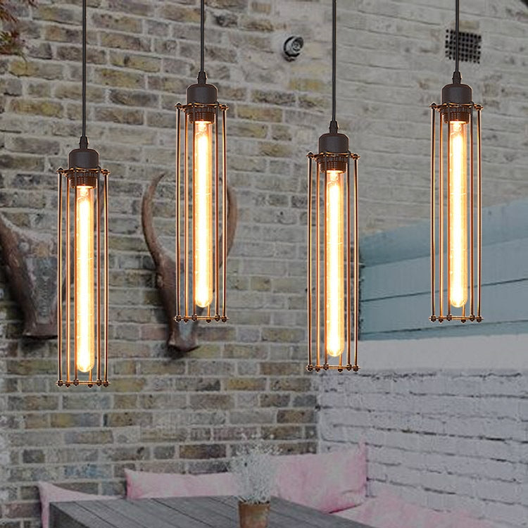 Industrial Iron Pendant Chandelier 3-Head
