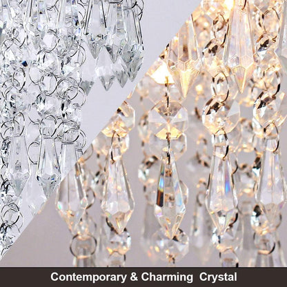 Small Crystal Chandelier Led Crystal Ceiling Lights 3 Tiers Crystal