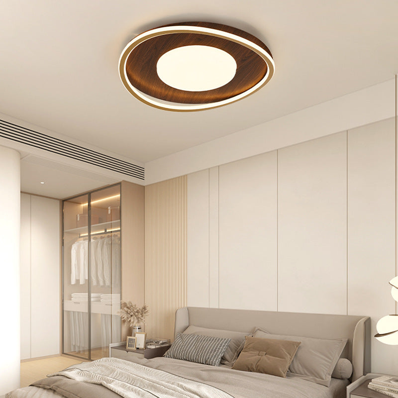 Log Bedroom Ceiling Lamp Modern Minimalist