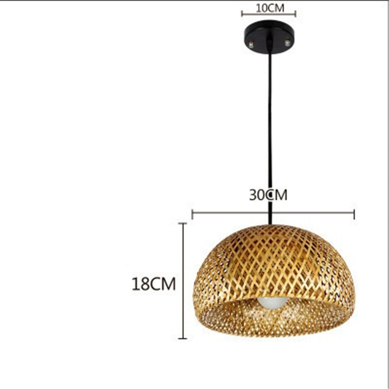 Bamboo Three Head Pendant Light for Dining
