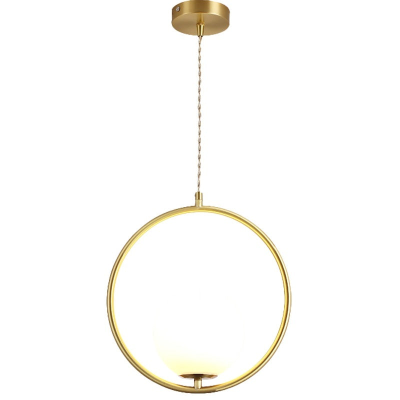 Creative Nordic Single Head All Copper Pendant Light