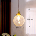 Japanese Round Retro Copper Pendant Light