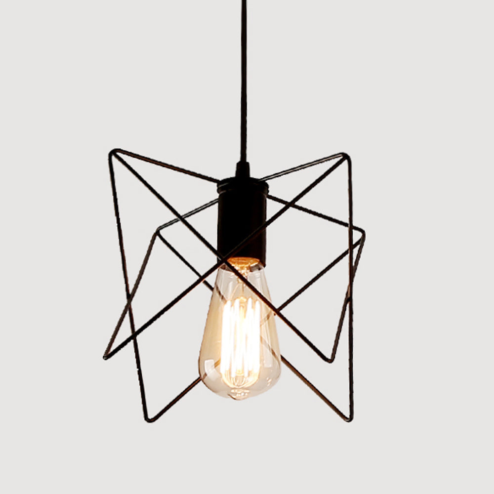 Modern Iron Cage Chandelier Hanging Pendant Lamp