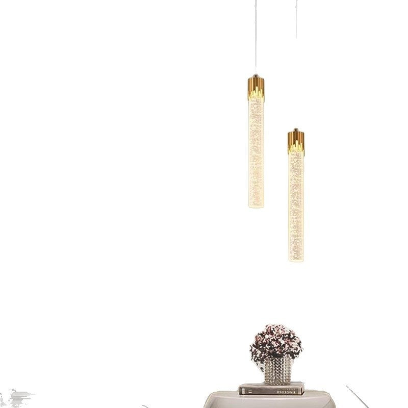 Crystal Round Ring Pendant Light Modern Bedside