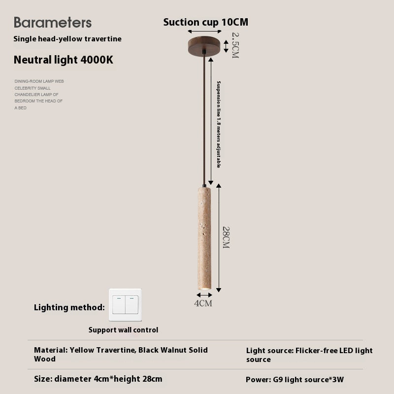 Bedside Chandelier Minimalist Long Line Living Room Wall Light Bulb