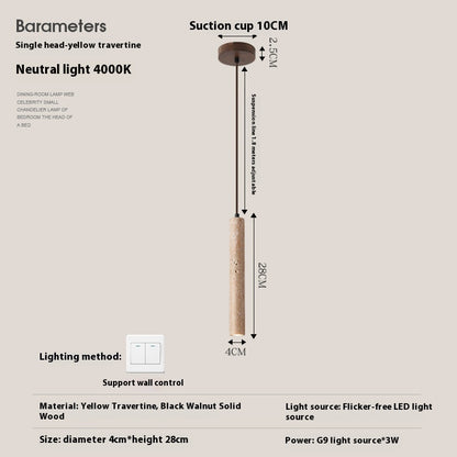 Bedside Chandelier Minimalist Long Line Living Room Wall Light Bulb