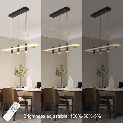 Javeriah 4 - Light Black Gold Dimmable LED Pendant Light No Bulb