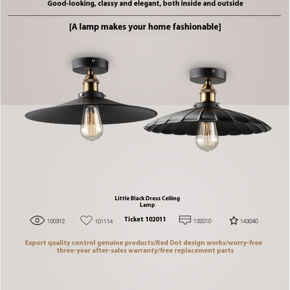 Iron Ceiling Lamp Bedroom Corridor Single-head Droplight