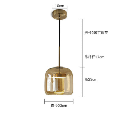 Glass Study Bedroom Bedside Chandelier