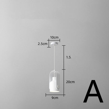 Nordic Bedside Small Chandelier Bar Art Three-head Dining Room Lamp