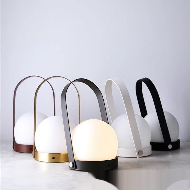 Mid-ancient Danish Portable Table Lamp Bedside Minimalist Portable Charging Touch Atmosphere Camping Night Light