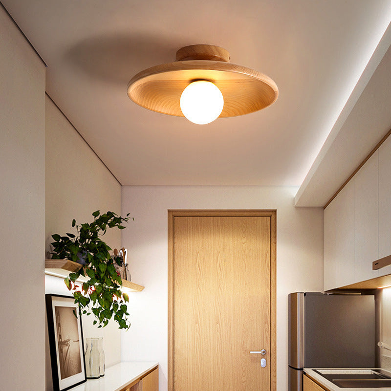 Aisle Ceiling Lamp Solid Wood Modern Minimalist Lamps