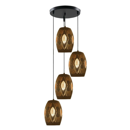 4 Way Multi Tier Ceiling Light Pendant Eyeball Design Shades Modern
