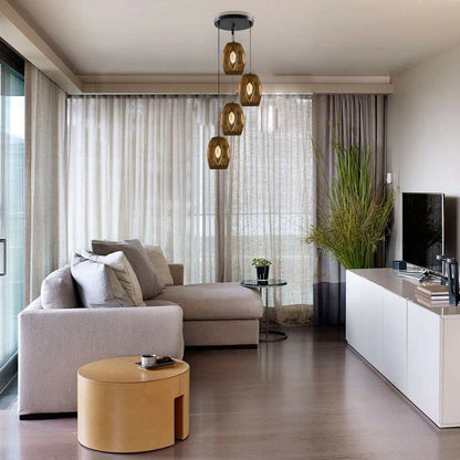 4 Way Multi Tier Ceiling Light Pendant Eyeball Design Shades Modern