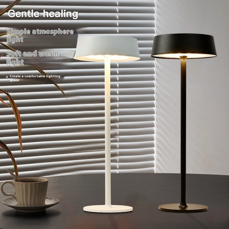 High Foot Metal Mushroom Lamp Cafe Atmosphere USB Charging Touch Lamp
