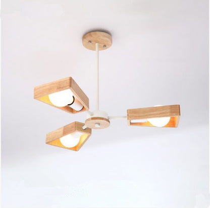 Nordic Creative Solid Wood Art Chandelier