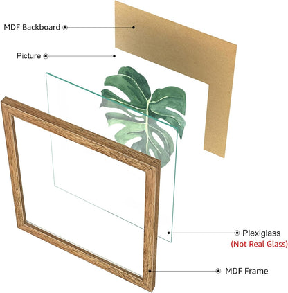 Botanical Bathroom Wall Art Green Plant Framed Set