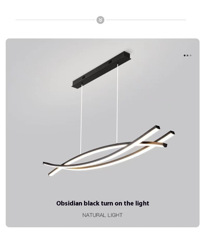 Black Nordic Three Long Chandelier Bar Table