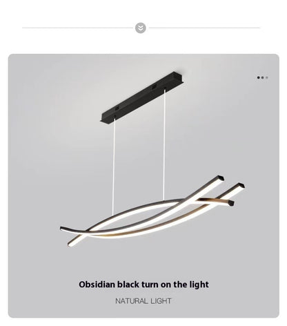 Black Nordic Three Long Chandelier Bar Table