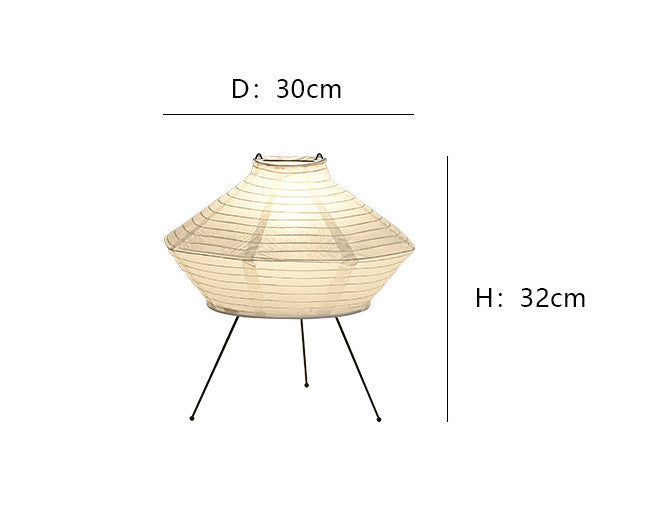 Japanese-style Simple Rice Paper Creative Bedside-use Vertical Table Lamp