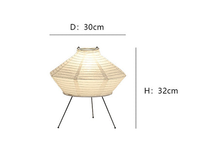 Japanese-style Simple Rice Paper Creative Bedside-use Vertical Table Lamp