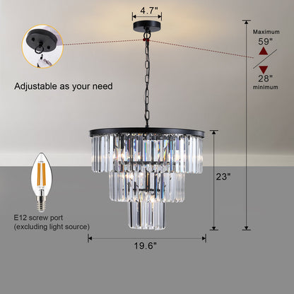 Black Luxury Crystal Chandelier Modern Chandeliers Lights Fixture