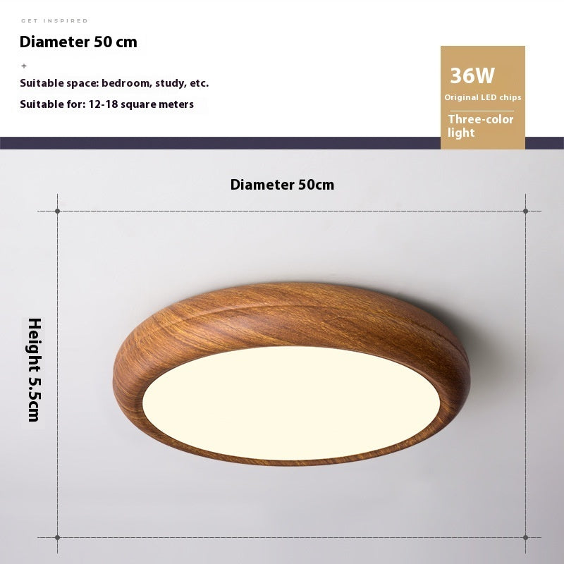 Bedroom Ceiling Lamp Creative Walnut Colors