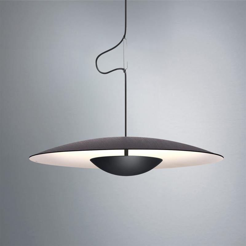 Lámpara Colgante Nórdica OVNI - Diseño Madera/Negro