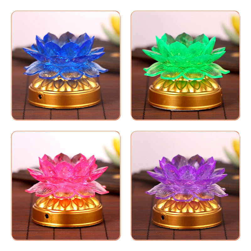 Blessing Lotus Lamp Buddha Front Ornaments