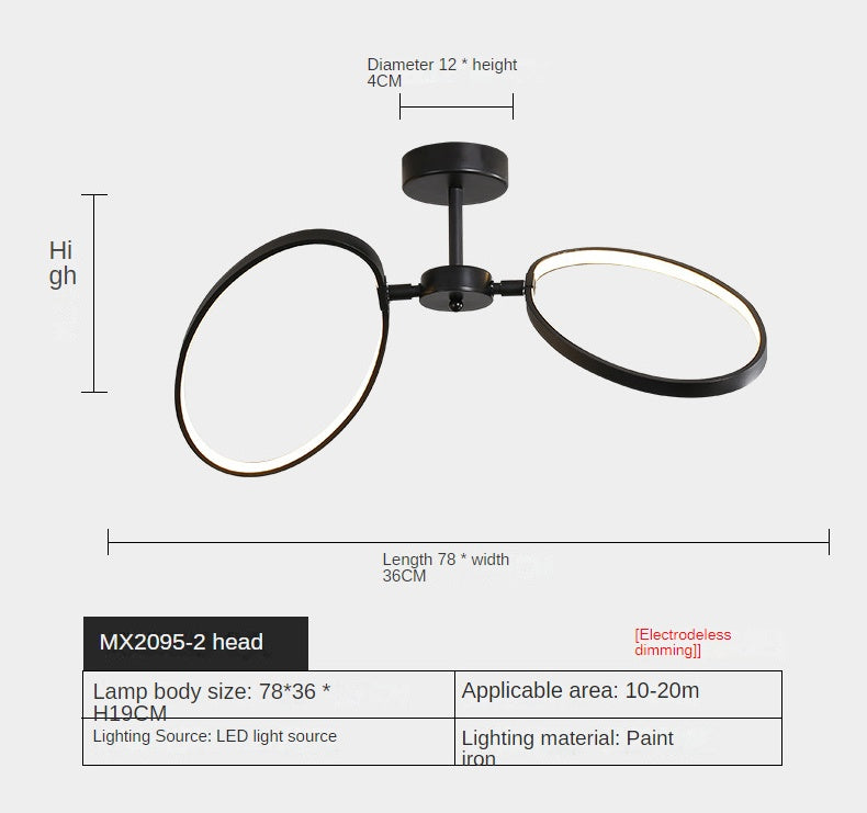 New Modern Minimalist Creative Personality Ring Led Chandelier