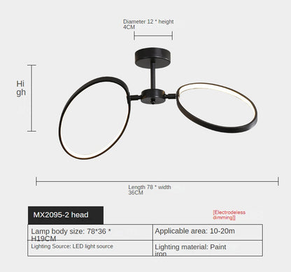 New Modern Minimalist Creative Personality Ring Led Chandelier